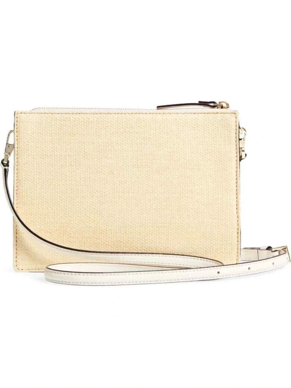 Kate Spade Cameron Street Straw Clarise Crossbody Bag Textured Straw & Leather